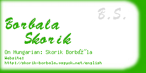 borbala skorik business card